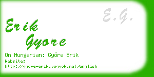 erik gyore business card